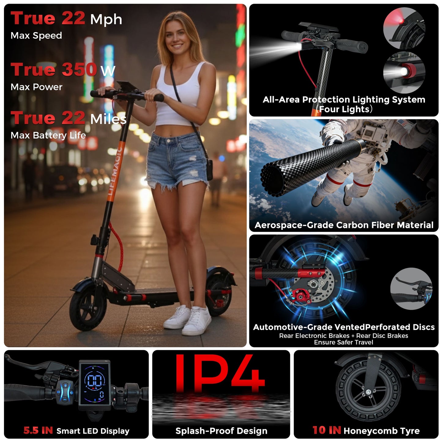 LIFEMAGIC H1 Carbon Fiber E-Scooter