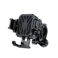 Black adjustable motorcycle phone mount holder with clamp and locking mechanism