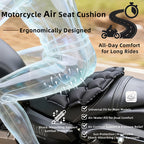 Air‑Inflatable Motorcycle Seat Cushion, Shock‑Absorbing & Breathable, Soft Comfort for Long‑Distance Riding, Universal for Motorcycles & Electric Scooters