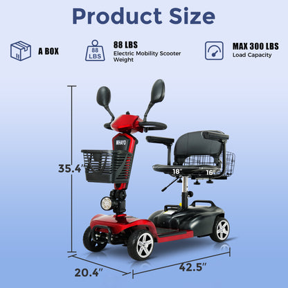 MIHAYO 30-mile 4-wheel mobility scooter