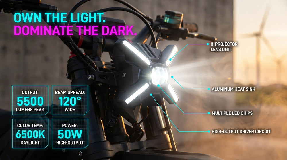 Ultimate X-LED Lighting & 5500 Lumens Peak